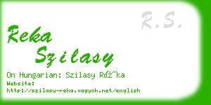 reka szilasy business card